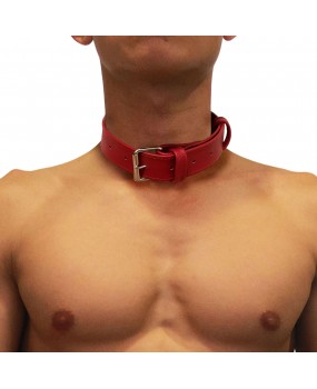 CROSS GRAIN COLLAR -RED (LC-R01)