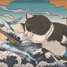 Ukiyo-e Swimming Briefs CAT03