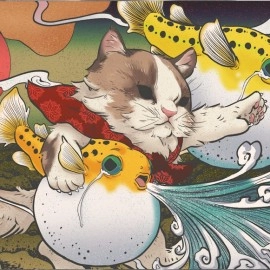 Ukiyo-e Swimming Briefs CAT05