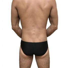 Swimming Briefs C011 Black (lightweight fabric/translucent)