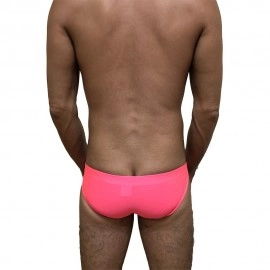 Swimming Briefs C017 fluorescent pink (lightweight fabric/translucent)