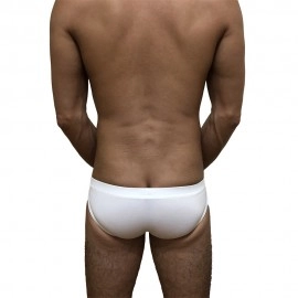 Swimming Briefs C012 White  (lightweight fabric/translucent)