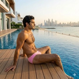 Swimming Briefs C014 Light pink (lightweight fabric/translucent)