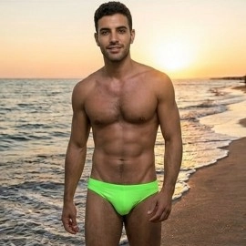 Swimming Briefs C016 fluorescent green (lightweight fabric/translucent)