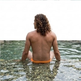 Swimming Briefs C018 fluorescent orange (lightweight fabric/translucent)