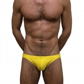 Swimming Briefs C020 Yellow (lightweight fabric/translucent)