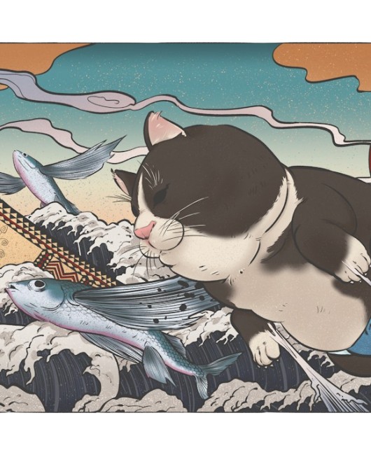 Sexy Swimming Briefs (Ukiyo-e Cat-03)