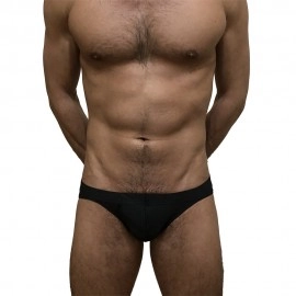 Swimming Briefs C011 Black (lightweight fabric/translucent)