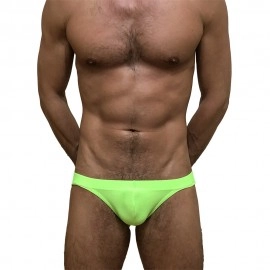 Swimming Briefs C016 fluorescent green (lightweight fabric/translucent)
