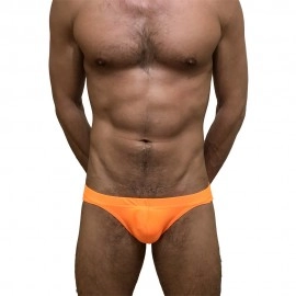 Swimming Briefs C018 fluorescent orange (lightweight fabric/translucent)