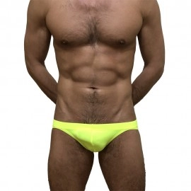 Swimming Briefs C013 fluorescent yellow (lightweight fabric/translucent)